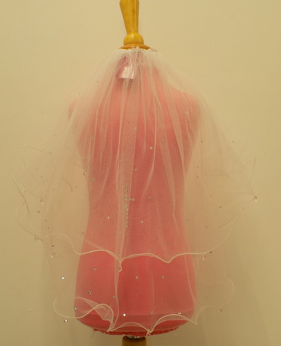 Communion veil with wire - , edge