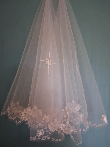 White communion veil tier - white,