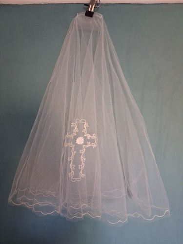 White communion veil tier - veil,