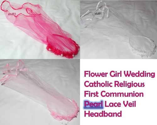 Pearl veil trimmed headpiece - veil,