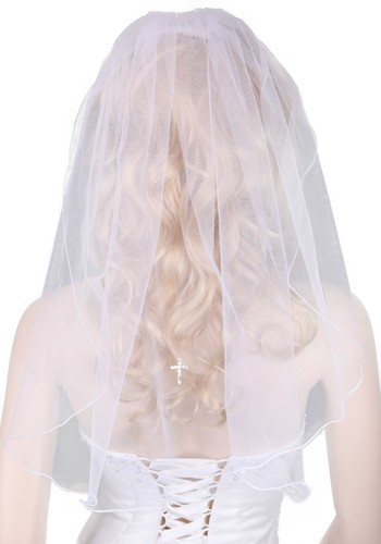 White austrian diamante cross - diamante,