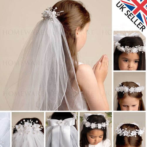 Girls two tier veil - tier, holy
