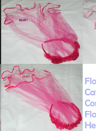 Flower girl pearl headpiece - flower,