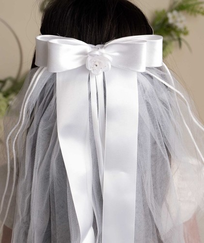 Girls communion white veil - white,